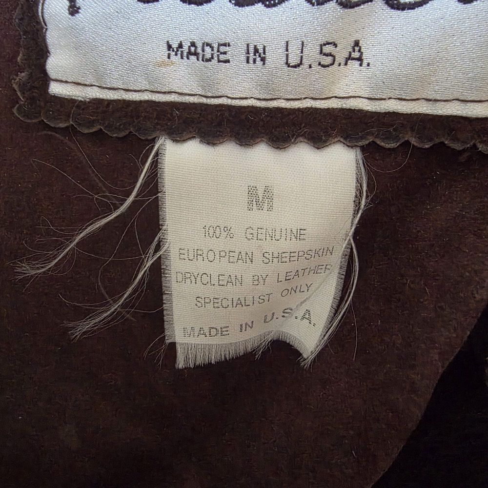 Dark Mocha Brown 100% Genuine European Sheepskin Shearling Leather Jacket - Picture 10 of 14